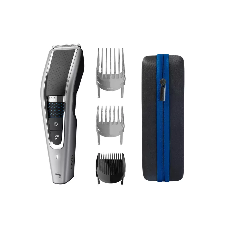 Philips Série 5000 HC5650/15 máquina de cortar cabelo, com ou sem fio, 28 níveis de comprimento, cinzento/prateado