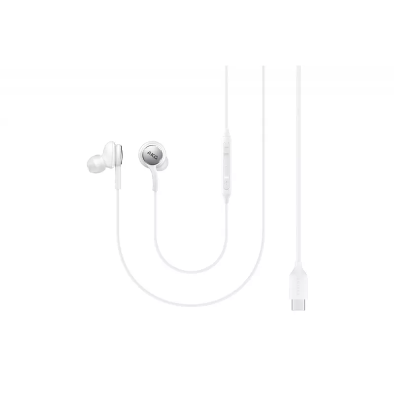 Auscultadores intra-auriculares com fios Samsung EO-IC100, binaural, conector USB Type-C, impedância 32 Ω, 20–20000 Hz, brancos