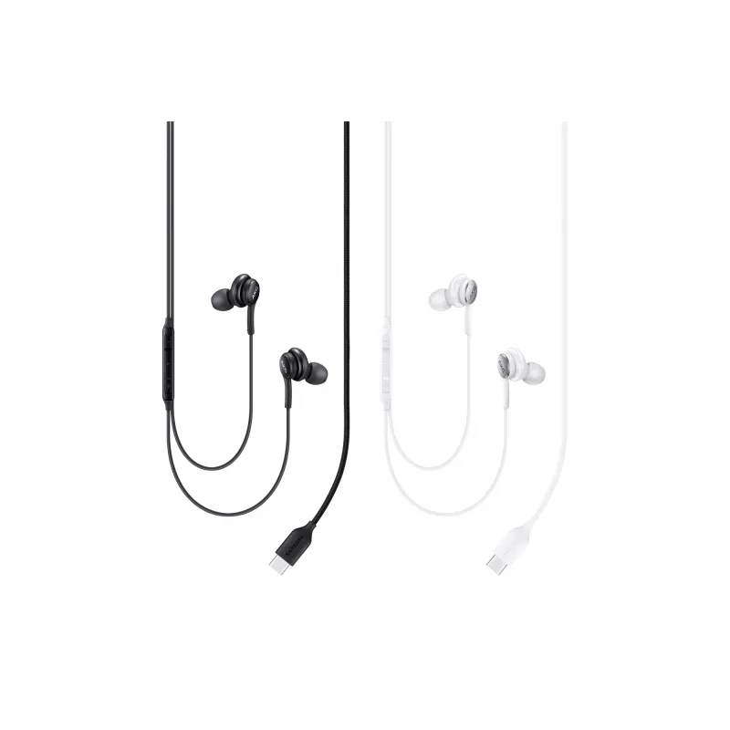 Auscultadores intra-auriculares com fios Samsung EO-IC100, binaural, conector USB Type-C, impedância 32 Ω, 20–20000 Hz, brancos