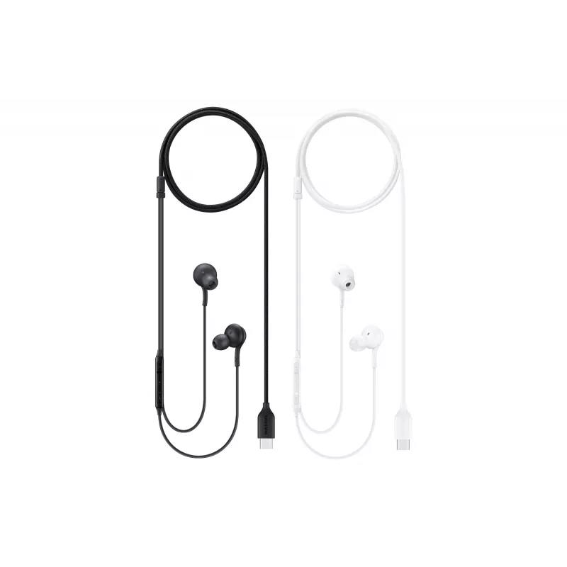Auscultadores intra-auriculares com fios Samsung EO-IC100, binaural, conector USB Type-C, impedância 32 Ω, 20–20000 Hz, brancos