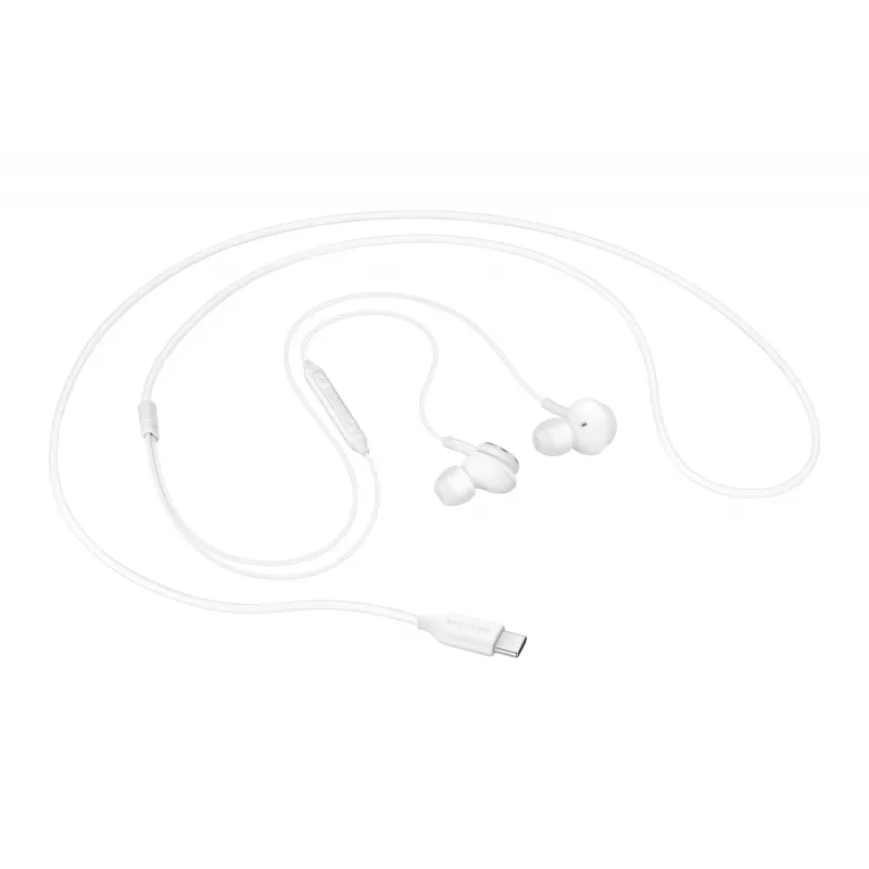 Auscultadores intra-auriculares com fios Samsung EO-IC100, binaural, conector USB Type-C, impedância 32 Ω, 20–20000 Hz, brancos