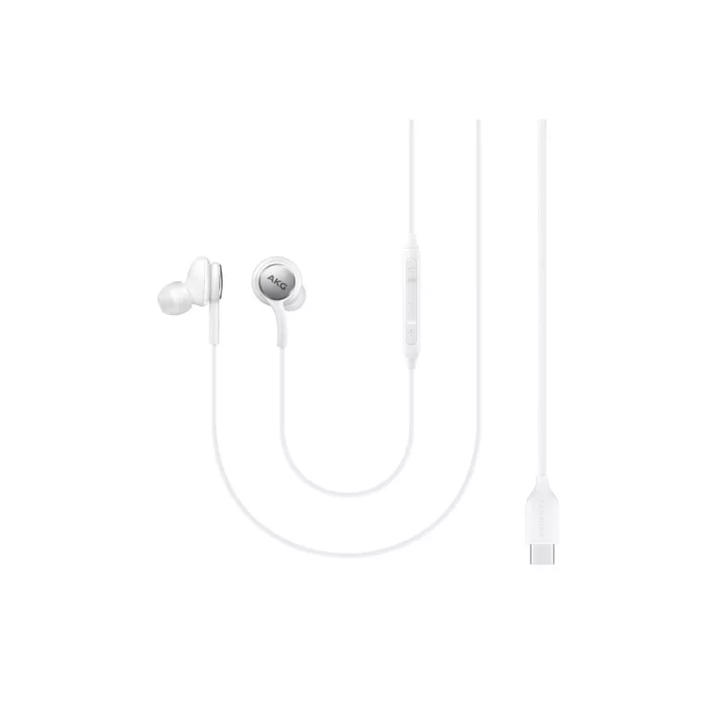 Auscultadores intra-auriculares com fios Samsung EO-IC100, binaural, conector USB Type-C, impedância 32 Ω, 20–20000 Hz, brancos