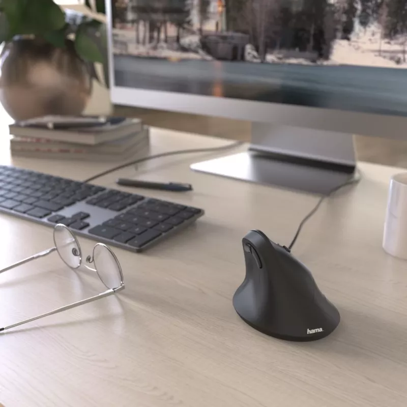 Rato Hama EMC-500 de escritório para destros USB Type-A ótico 1800 DPI