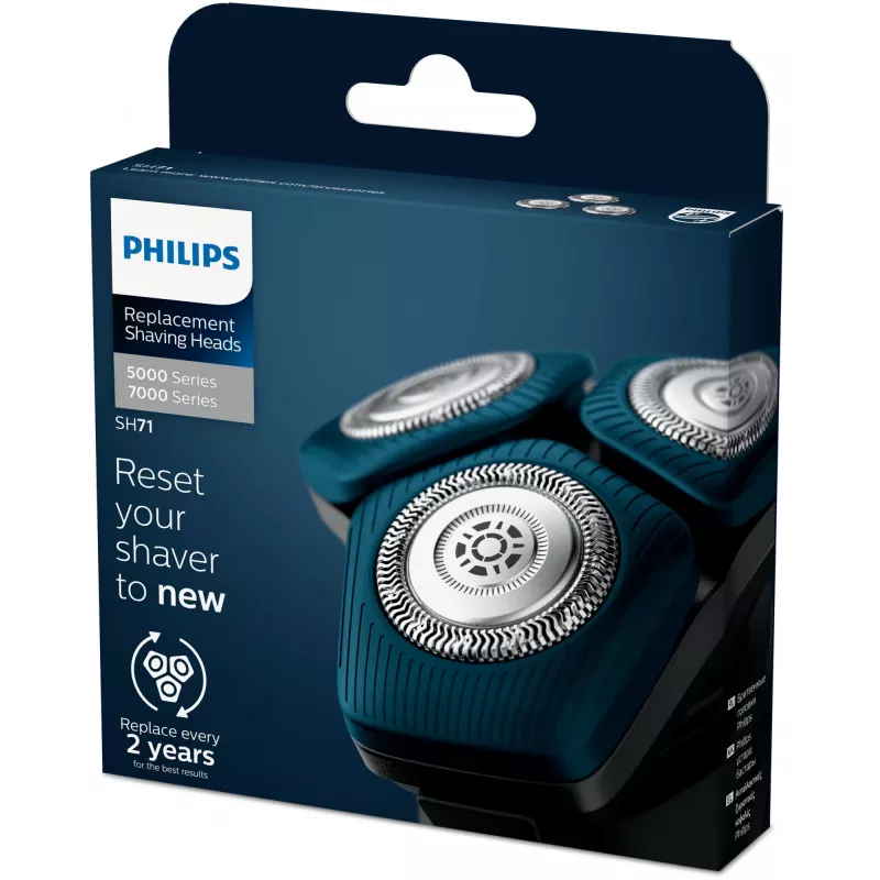 Cabeças de substituição para máquina de barbear elétrica Philips Shaver series 7000, 5000 SH71/50