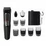 Aparador Multigroomer Philips MULTIGROOM Series 3000 9-in-1 MG3740/15 — bateria NiMH, 60 min. de autonomia, lâminas de aço inoxidável, 9 pentes de encaixe, preto