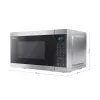 Micro-ondas Sharp YC-MG02E-S preto, aço micro-ondas combinado de bancada 20 l 800 W