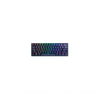 Teclado mecânico gaming Razer Huntsman Mini, fator de forma mini, QWERTY US International, interruptores óticos, com fio USB, preto