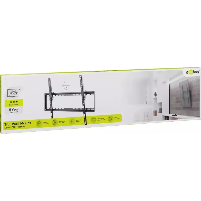 Suporte de parede para TV Wentronic 49741 177,8 cm (70 polegadas) preto