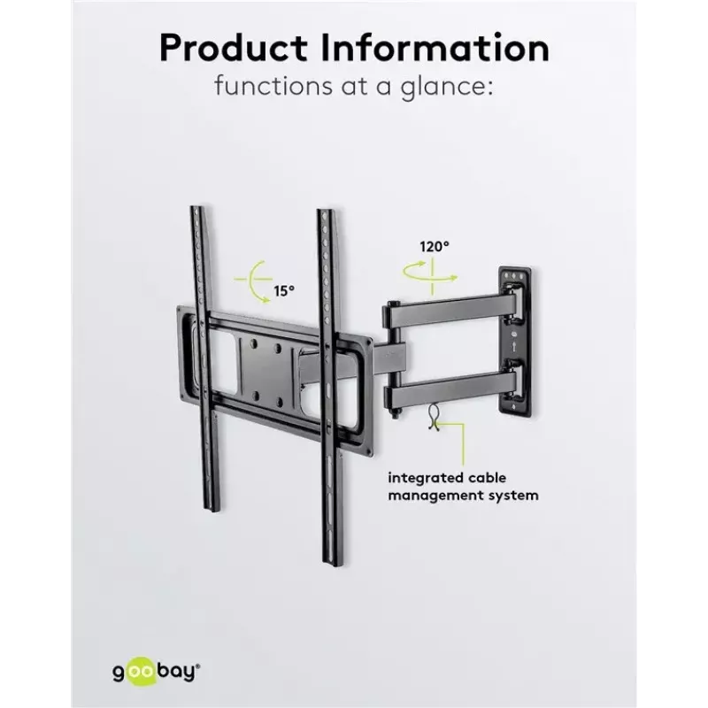 Suporte de parede para TV Goobay Basic FULLMOTION M 35 kg 32-55 polegadas