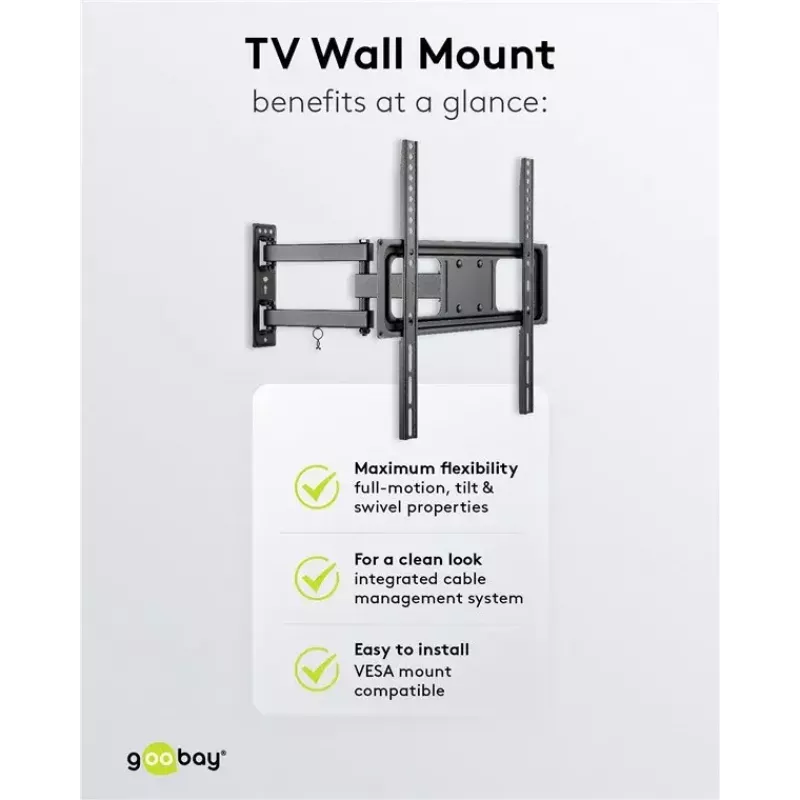 Suporte de parede para TV Goobay Basic FULLMOTION M 35 kg 32-55 polegadas