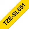 Fita de etiquetas Brother TZE-SL651 preto sobre dourado