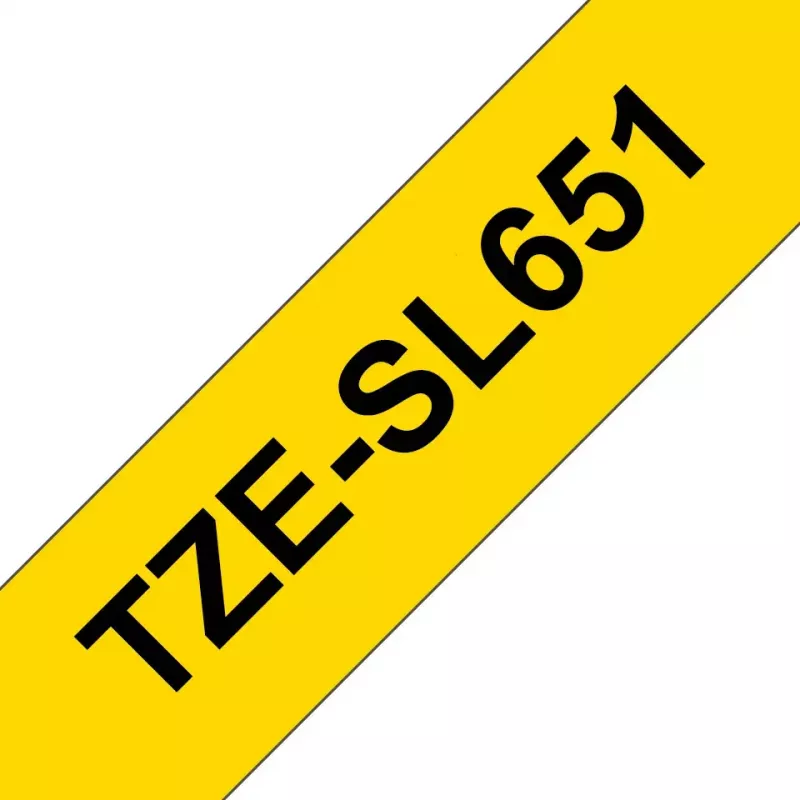 Fita de etiquetas Brother TZE-SL651 preto sobre dourado