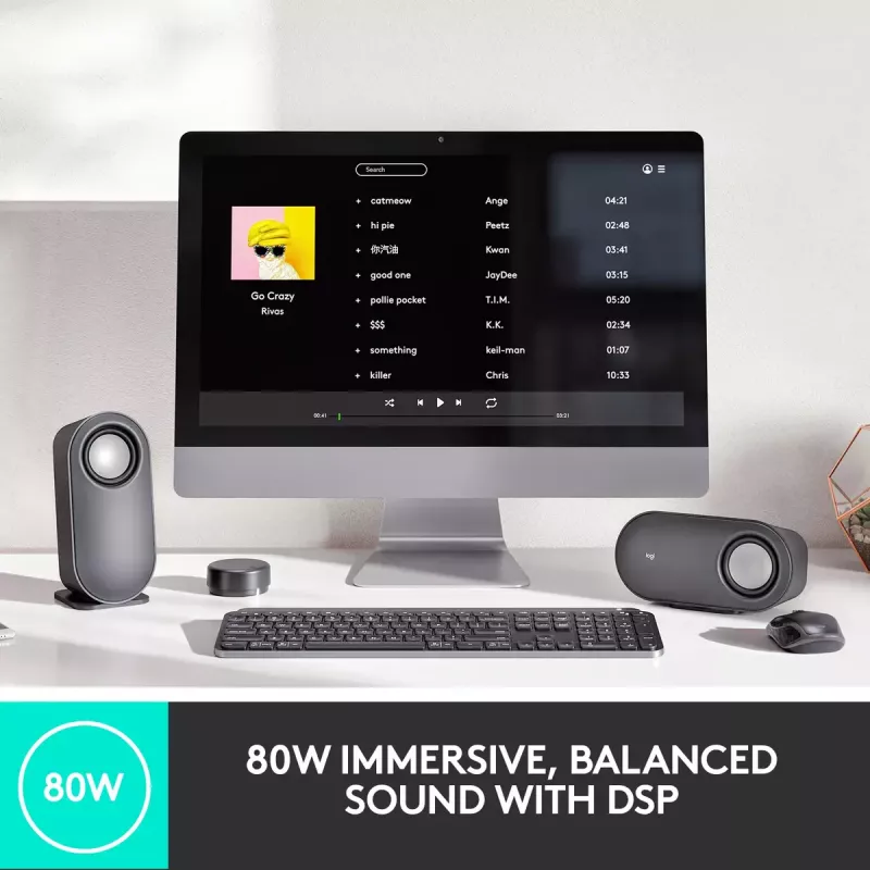 Colunas de computador Bluetooth LOGITECH Z407 com subwoofer e controlo sem fios