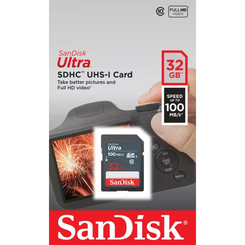 Cartão de memória WESTERN DIGITAL SanDisk Ultra 32GB SDHC 100 MB/s (SDSDUNR-032G-GN3IN)