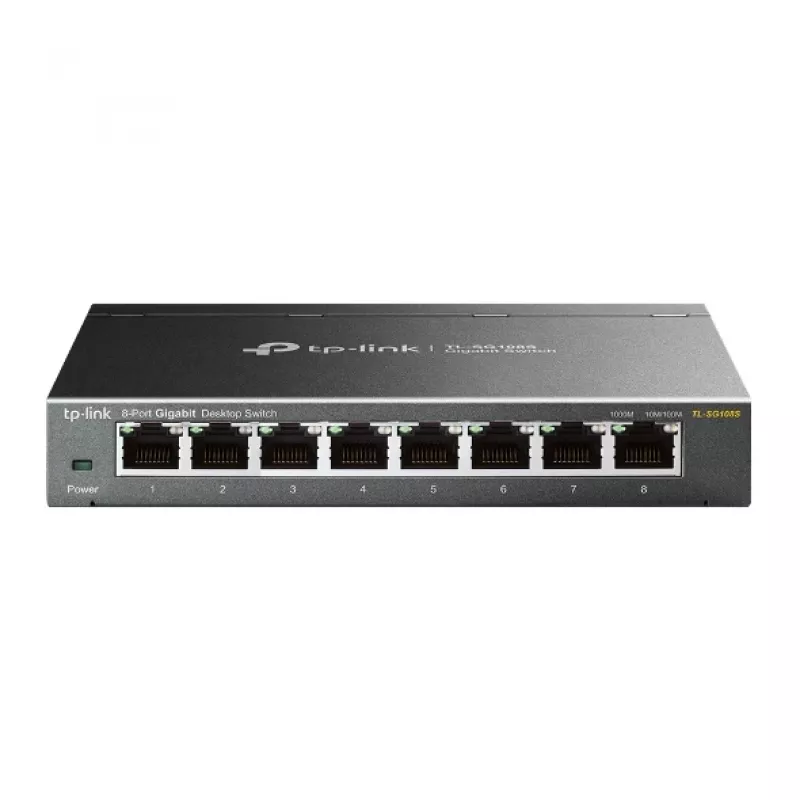 Switch de rede TP-Link TL-SG108S 8 portas 10/100/1000Mbps