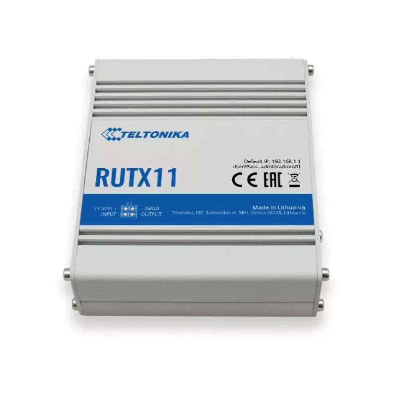 Router industrial TELTONIKA Rutx11 4g Lte CAT6 dual-band Wi-Fi