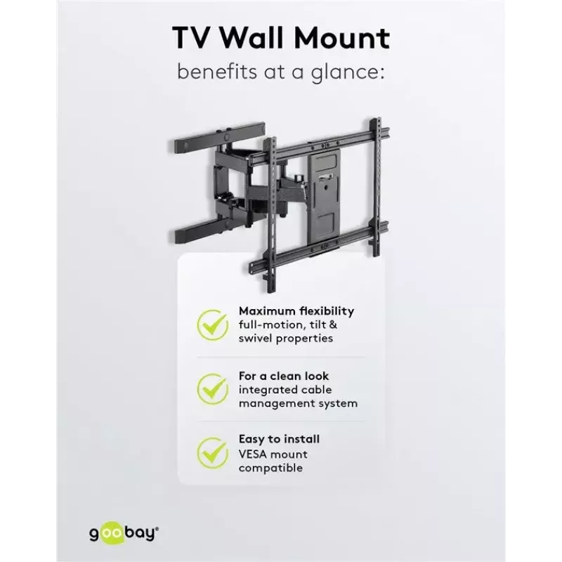 Suporte de parede para TV Goobay Pro FULLMOTION (L) 60 kg 37–70 polegadas