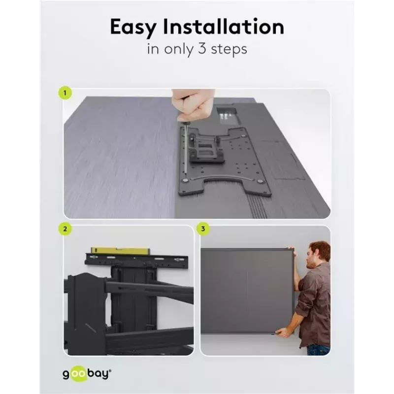 Suporte de parede para TV Goobay Pro FULLMOTION (L) 60 kg 37–70 polegadas