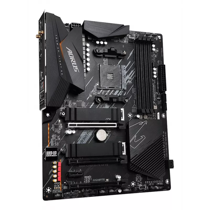 Placa-mãe GIGABYTE B550 AORUS ELITE AX V2 ATX, AMD B550, Socket AM4, DDR4, 4 DIMM, Wi-Fi 6E, LAN 2.5Gb
