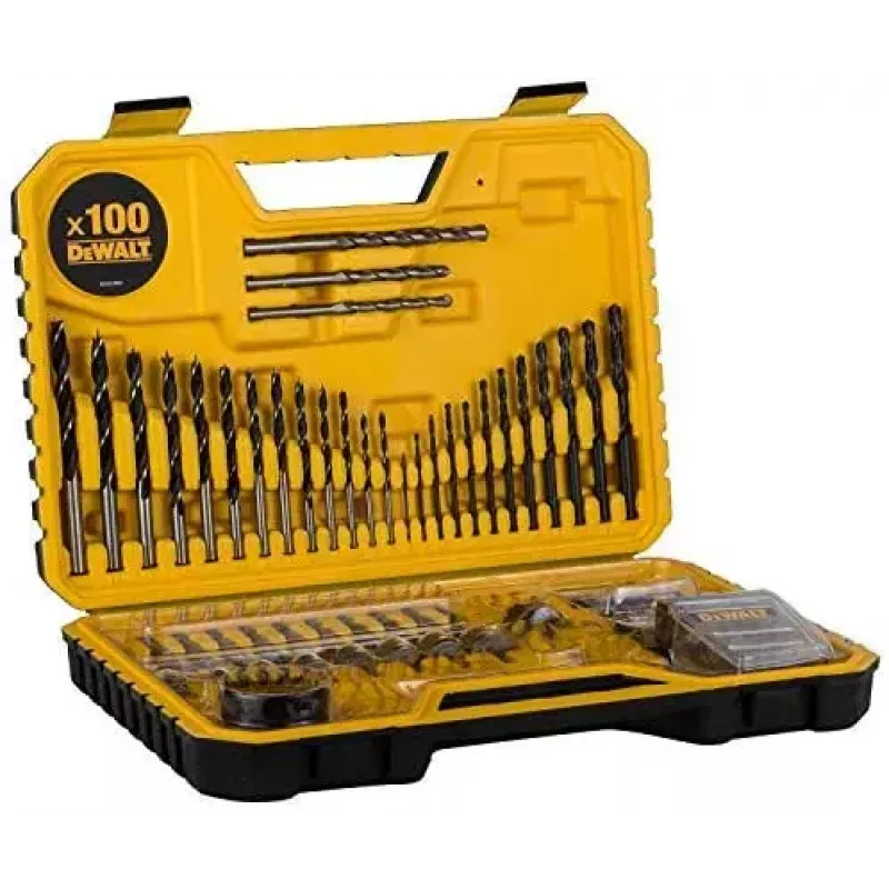 DeWALT DT71563 conjunto de pontas de aparafusar, brocas e serras de copo, 100 peças