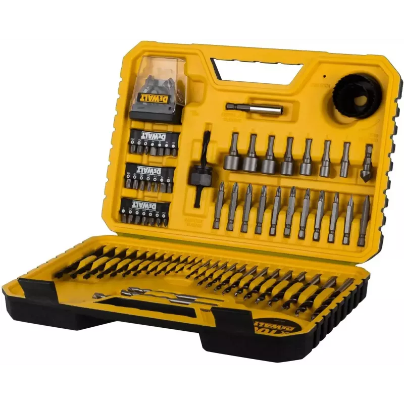 DeWALT DT71563 conjunto de pontas de aparafusar, brocas e serras de copo, 100 peças