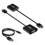 Adaptador de cabo de vídeo CLUB3D CAC-1302 0,5 m HDMI tipo A (Standard) VGA (D-Sub) preto