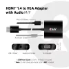 Adaptador de cabo de vídeo CLUB3D CAC-1302 0,5 m HDMI tipo A (Standard) VGA (D-Sub) preto