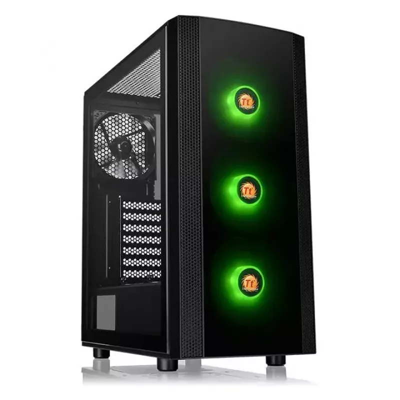 Caixa para PC Thermaltake Versa J25 TG RGB Midi Tower preto