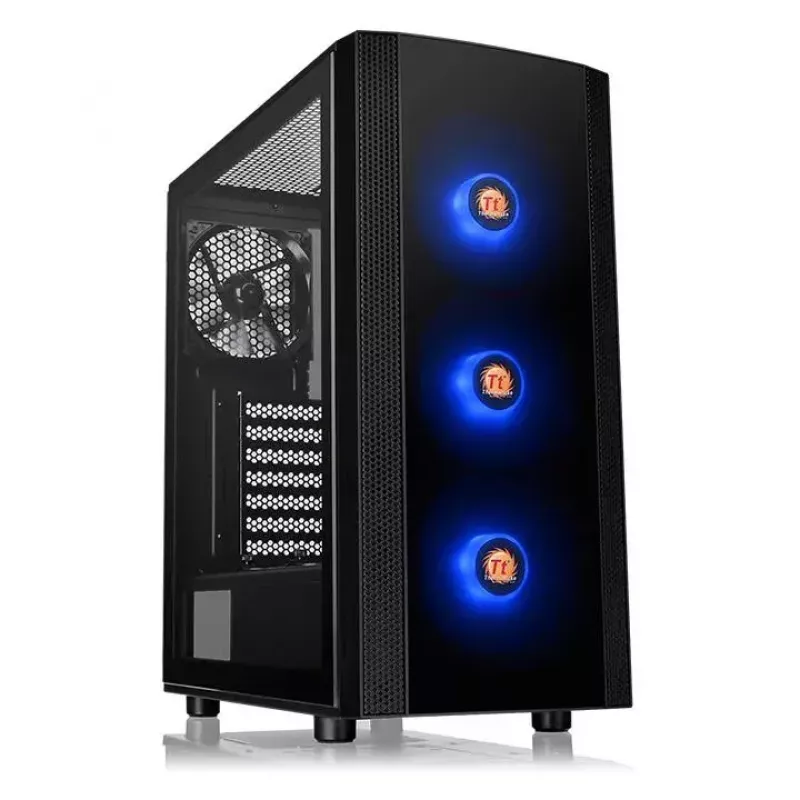 Caixa para PC Thermaltake Versa J25 TG RGB Midi Tower preto