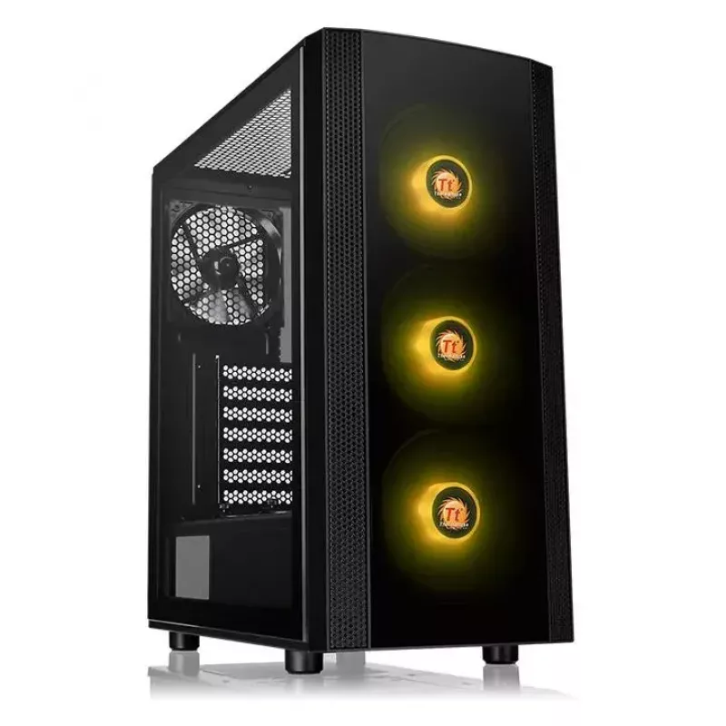 Caixa para PC Thermaltake Versa J25 TG RGB Midi Tower preto