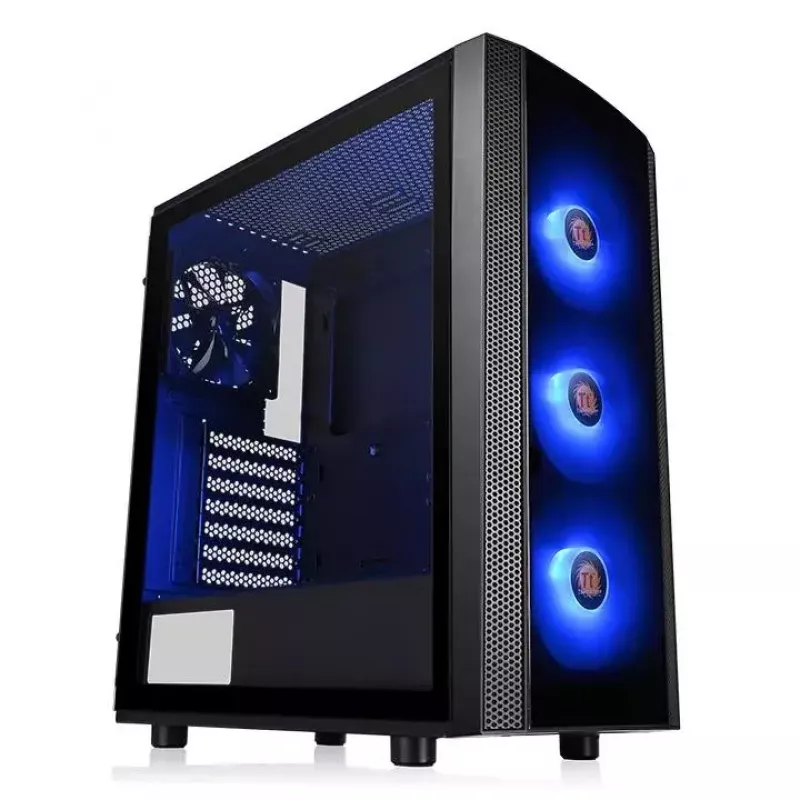 Caixa para PC Thermaltake Versa J25 TG RGB Midi Tower preto