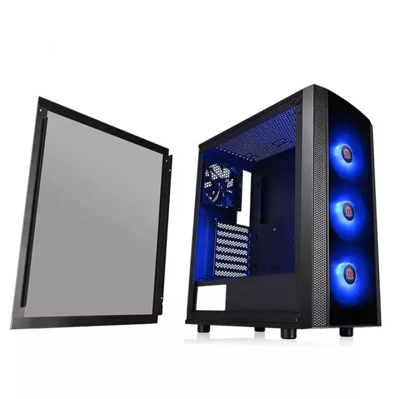 Caixa para PC Thermaltake Versa J25 TG RGB Midi Tower preto