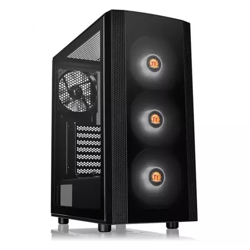 Caixa para PC Thermaltake Versa J25 TG RGB Midi Tower preto