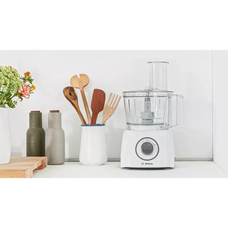 Robot de cozinha Bosch MCM3100W — 800 W, taça de 2,3 L, 2 velocidades, turbo, branco