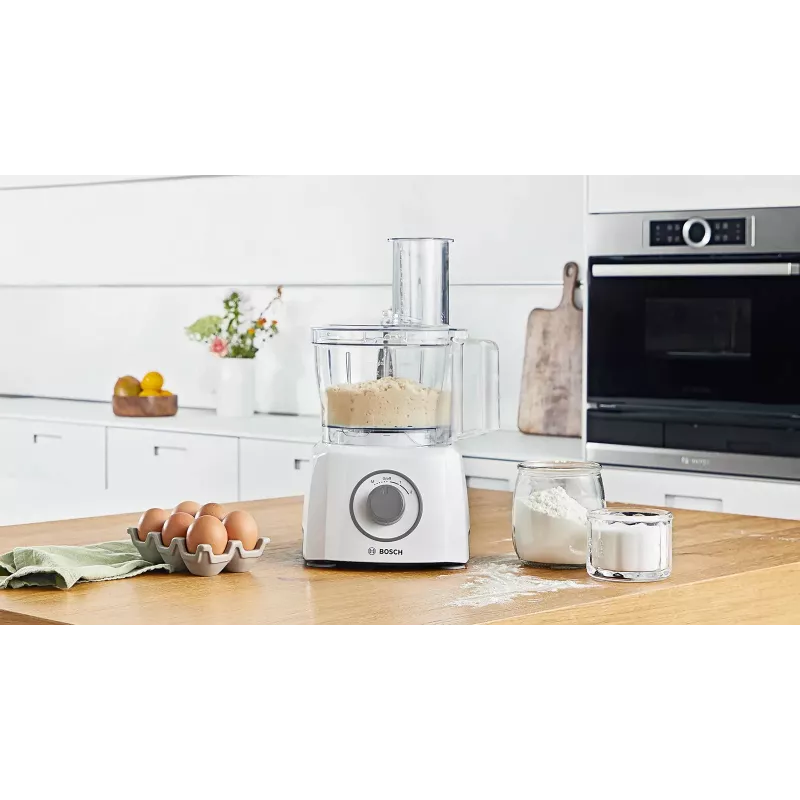 Robot de cozinha Bosch MCM3100W — 800 W, taça de 2,3 L, 2 velocidades, turbo, branco