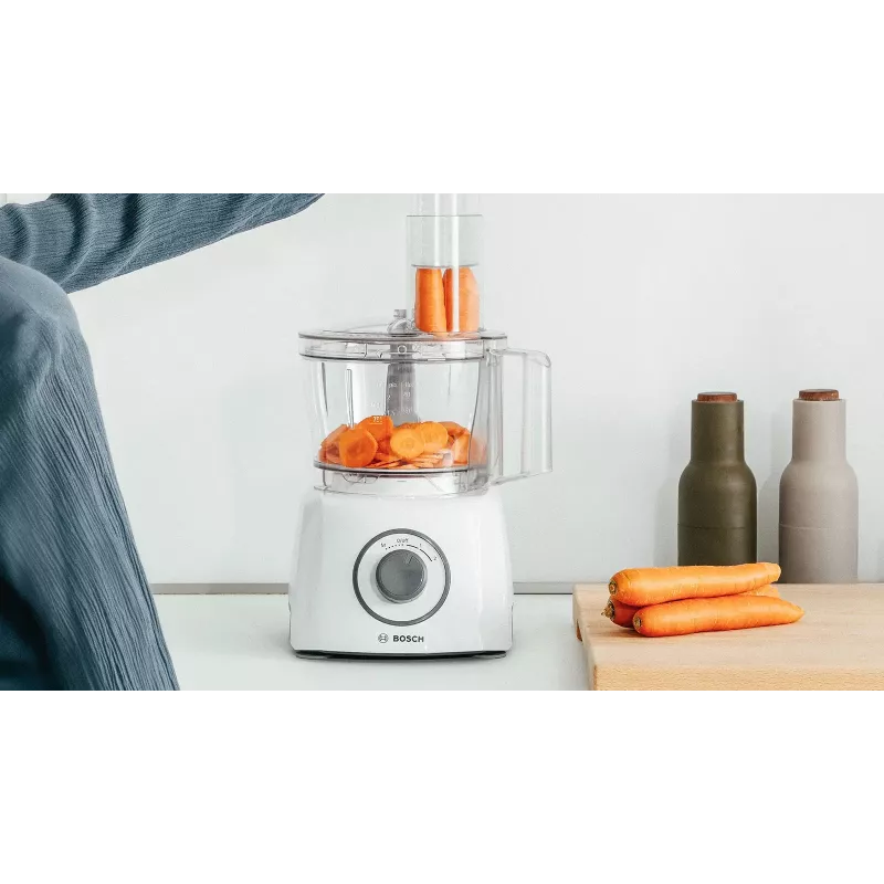 Robot de cozinha Bosch MCM3100W — 800 W, taça de 2,3 L, 2 velocidades, turbo, branco