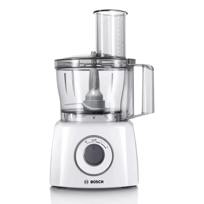 Robot de cozinha Bosch MCM3100W — 800 W, taça de 2,3 L, 2 velocidades, turbo, branco