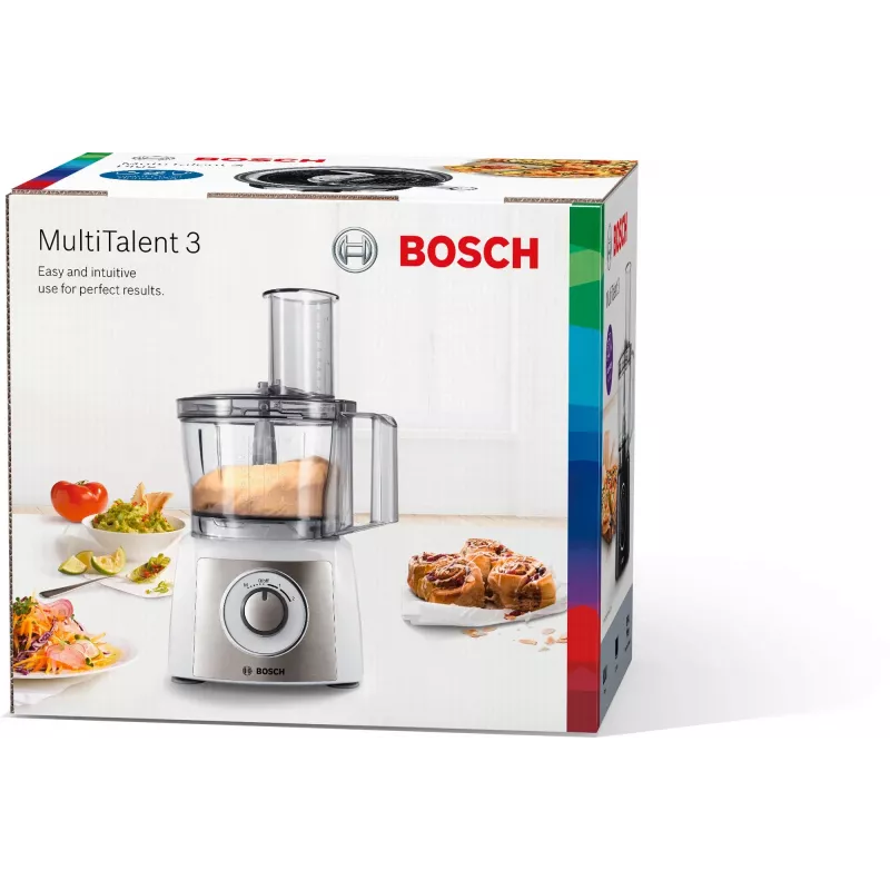 Robot de cozinha Bosch MCM3100W — 800 W, taça de 2,3 L, 2 velocidades, turbo, branco
