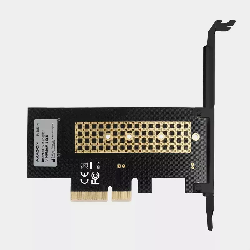 AXAGON ECO PCEM2-N adaptador PCIE NVME M.2 adaptador interno PCI-Express x4 para ligar um disco SSD NVMe M.2 ao computador
