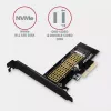 AXAGON ECO PCEM2-N adaptador PCIE NVME M.2 adaptador interno PCI-Express x4 para ligar um disco SSD NVMe M.2 ao computador