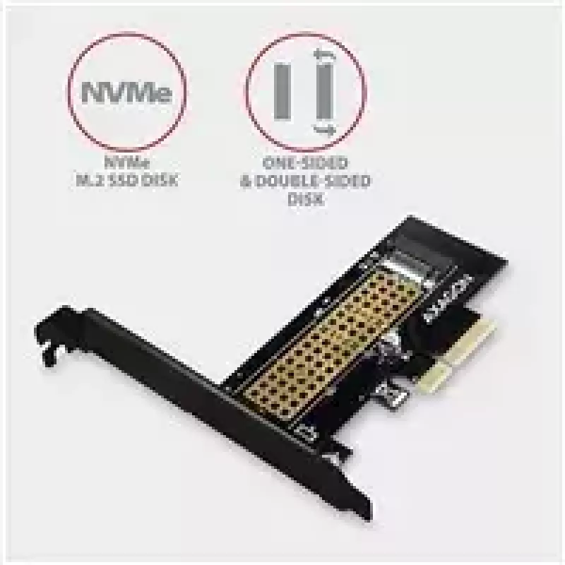 AXAGON ECO PCEM2-N adaptador PCIE NVME M.2 adaptador interno PCI-Express x4 para ligar um disco SSD NVMe M.2 ao computador