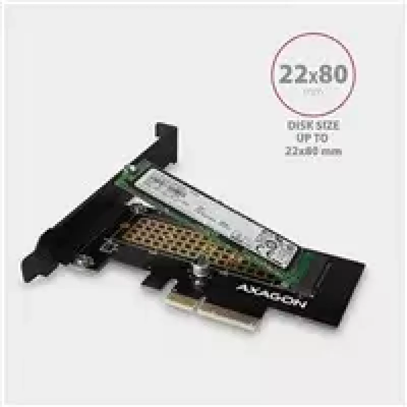 AXAGON ECO PCEM2-N adaptador PCIE NVME M.2 adaptador interno PCI-Express x4 para ligar um disco SSD NVMe M.2 ao computador