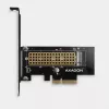 AXAGON ECO PCEM2-N adaptador PCIE NVME M.2 adaptador interno PCI-Express x4 para ligar um disco SSD NVMe M.2 ao computador