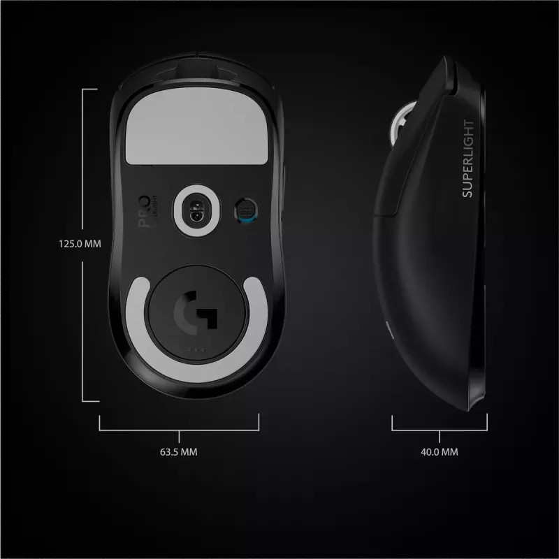 Rato gaming LOGITECH - Pro X Superlight Wireless - Preto