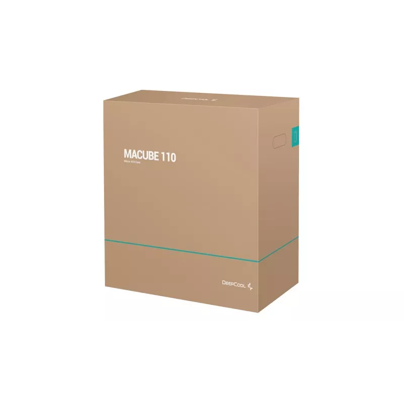 Caixa de PC DeepCool MACUBE 110 Midi-Tower Preto — microATX/Mini-ITX, vidro temperado, suporta GPU 320 mm, dissipador CPU 165 mm