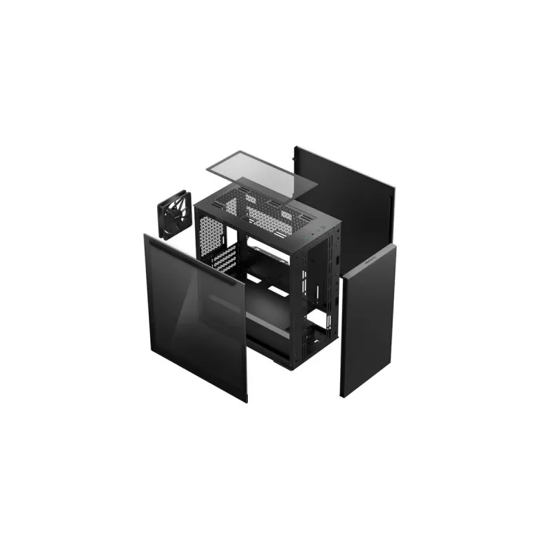 Caixa de PC DeepCool MACUBE 110 Midi-Tower Preto — microATX/Mini-ITX, vidro temperado, suporta GPU 320 mm, dissipador CPU 165 mm