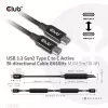 CLUB3D Cabo USB 3.2 Gen2 Type C para C Ativo Bidirecional 8K60Hz M/M 5m/16.4ft