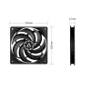 ARCTIC P12 Slim PWM PST Ventoinha de 120 mm otimizada para pressão com cabo Y integrado