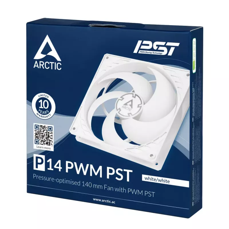 ARCTIC P14 PWM PST ventoinha de 140 mm otimizada para pressão com PWM PST