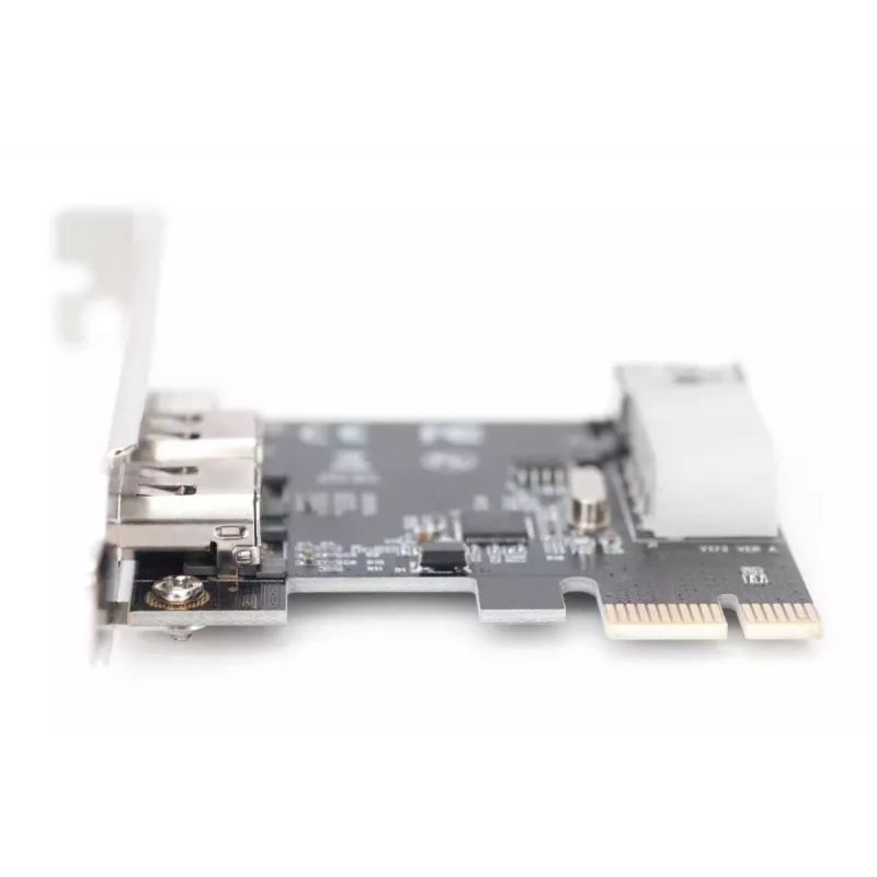 Placa de interface DIGITUS IEEE 1394a, Pci-e, 3 portas, 1x ext. 1394mini, 2x portas ext. 1394a